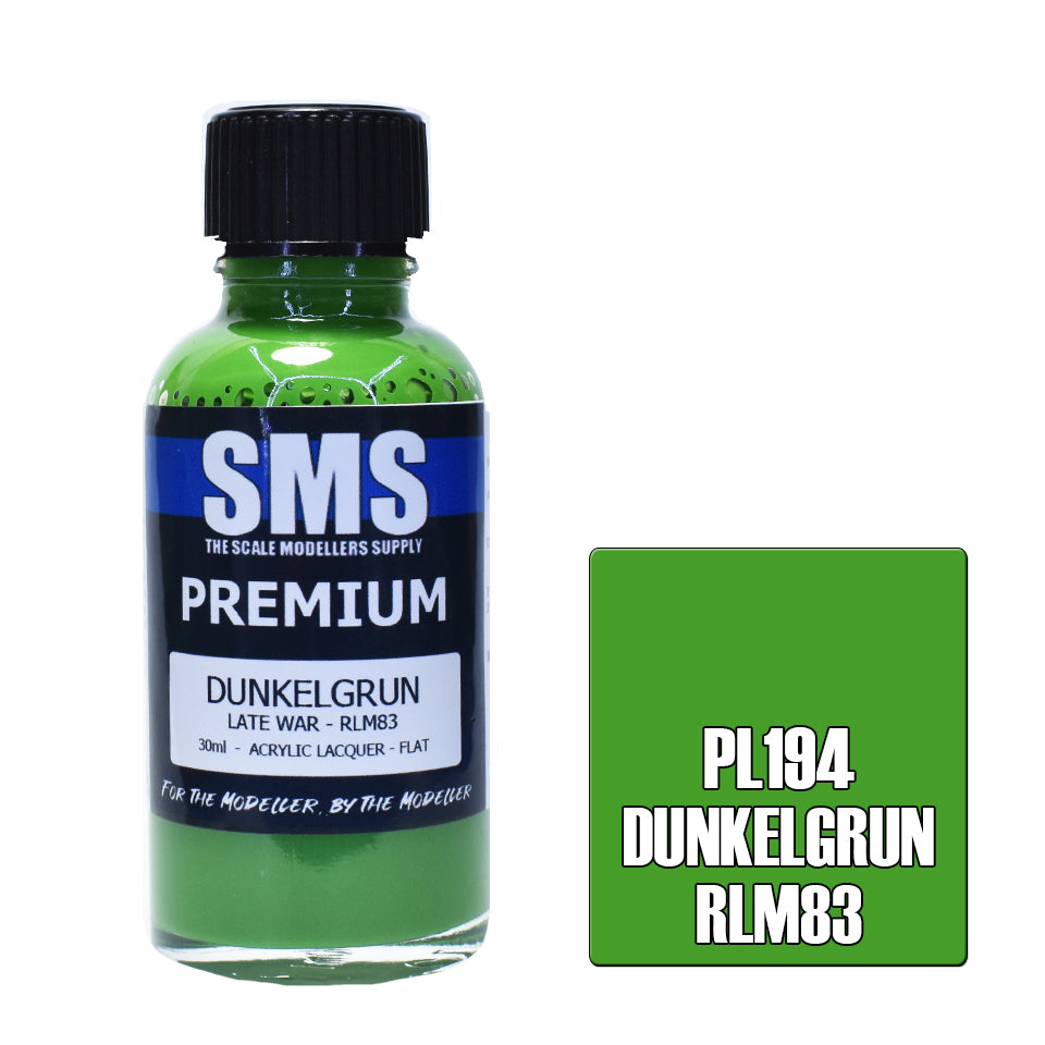 Air Brush Paint 30Ml Premium Dunkelgrun Rlm83 Acrylic Lacquer Scale Modellers Supply