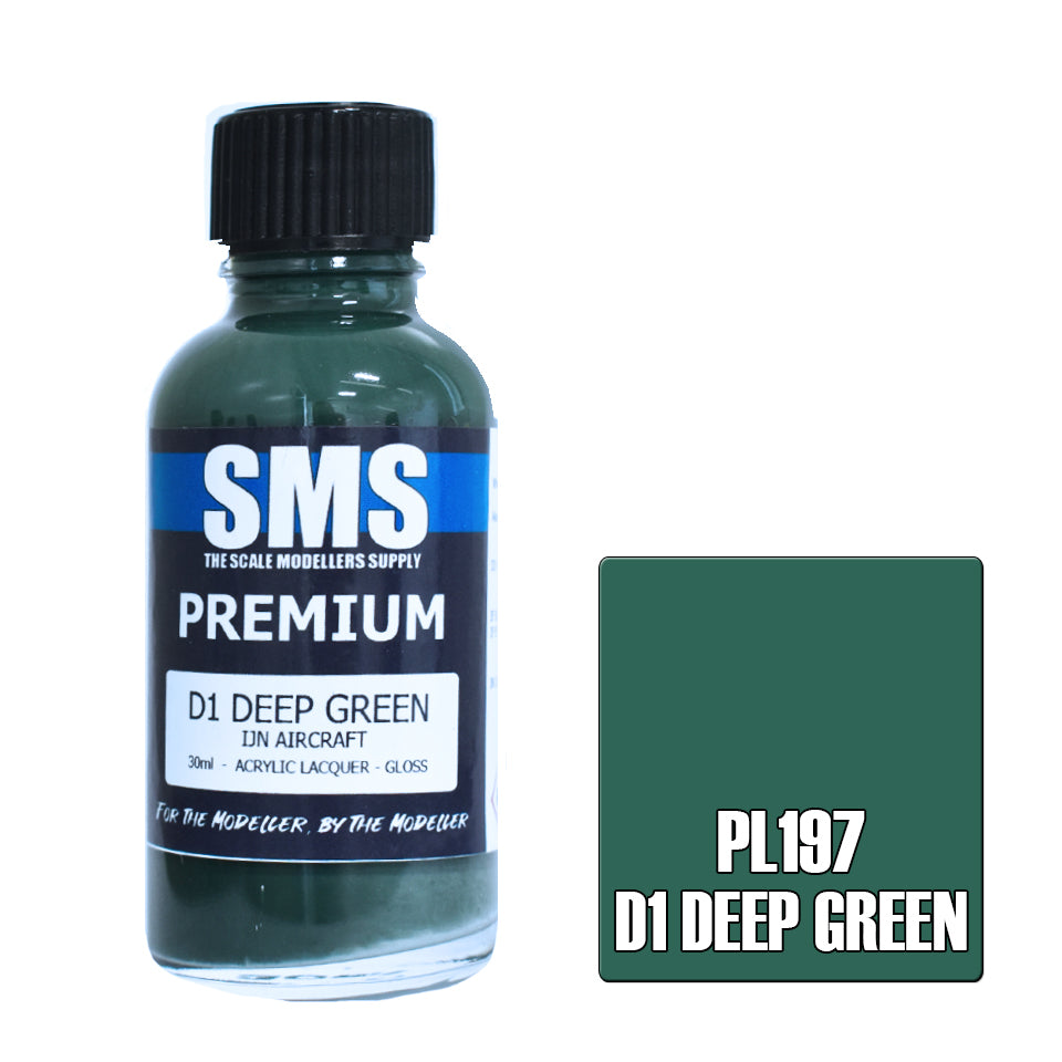 Air Brush Paint 30Ml Premium D1 Deep Green Acrylic Lacquer Scale Modellers Supply