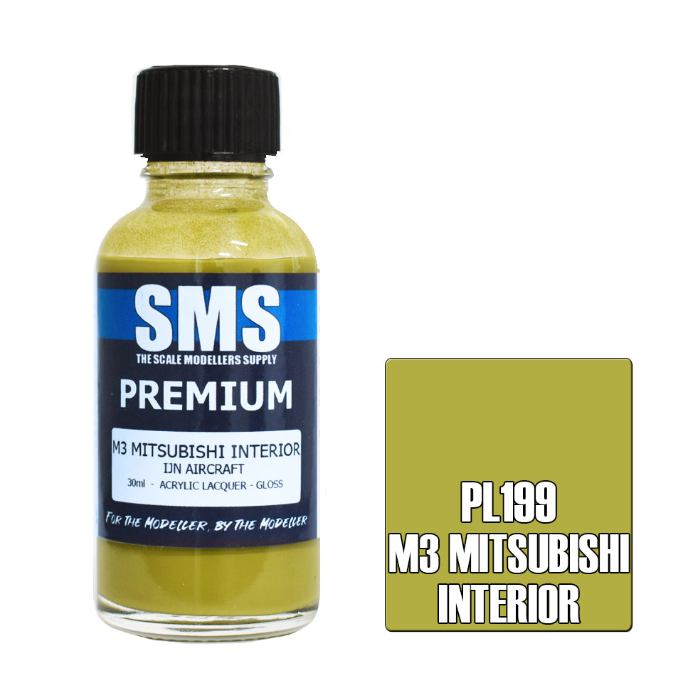 Air Brush Paint 30Ml Premium M3 Mitsubishi Interior Acrylic Lacquer Scale Modellers Supply