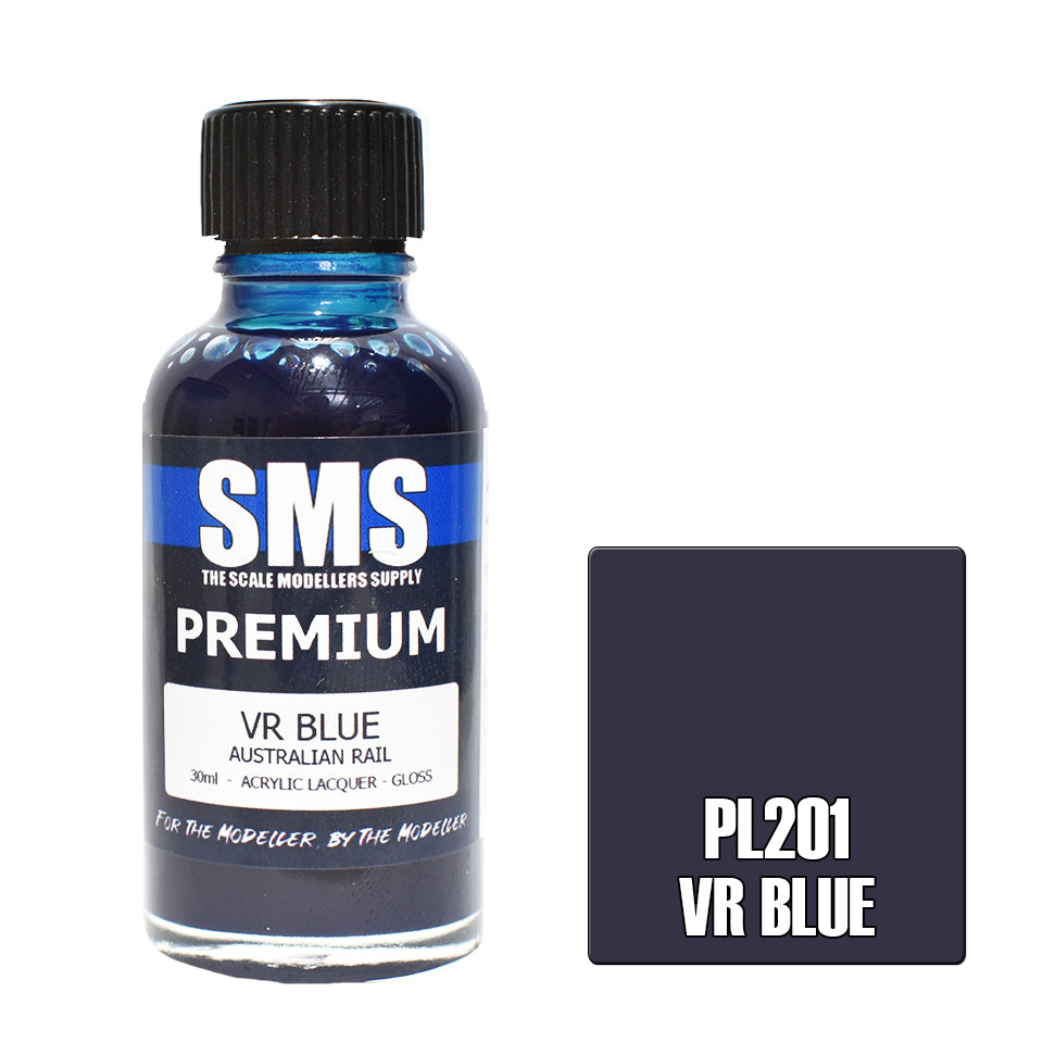 Air Brush Paint 30Ml Premium Vr Blue Acrylic Lacquer Scale Modellers Supply