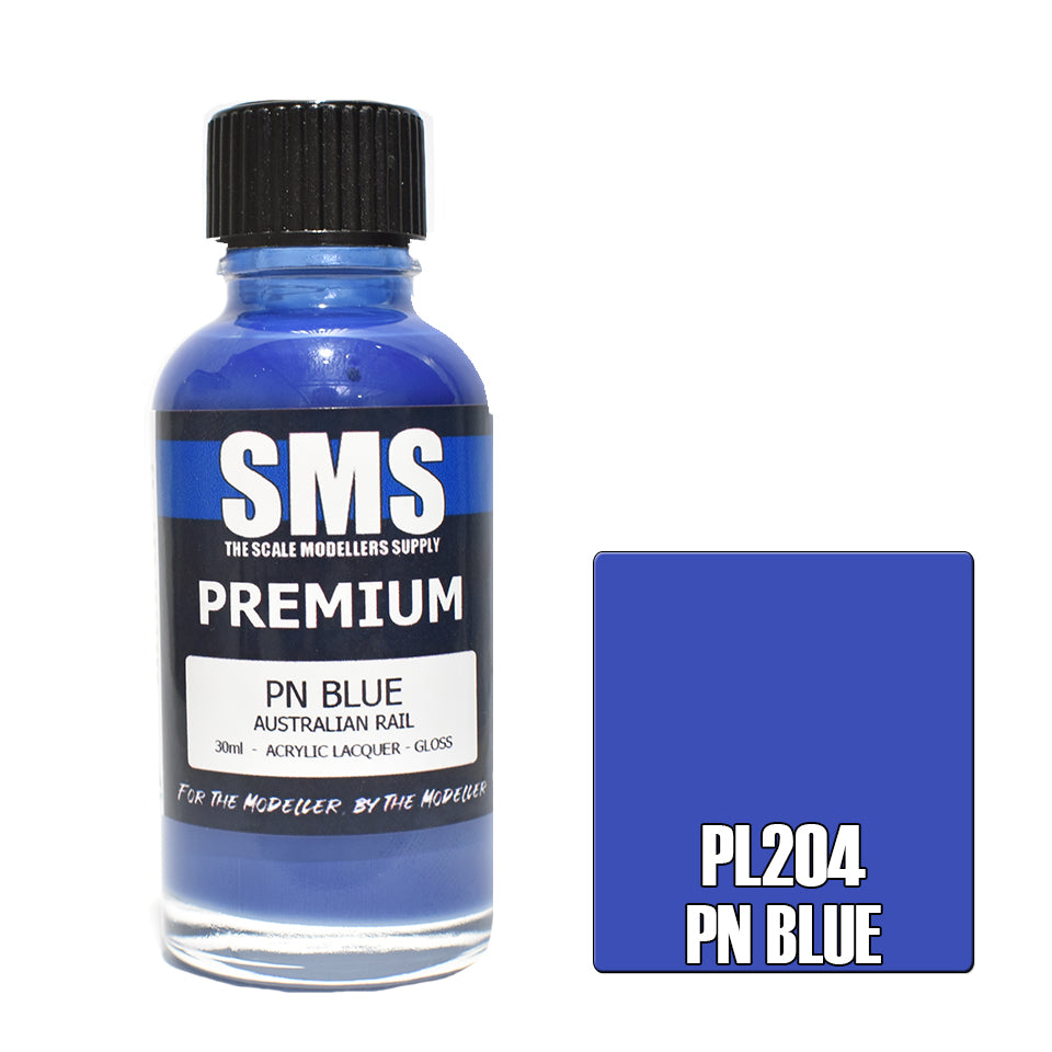 Air Brush Paint 30Ml Premium Pn Blue Acrylic Lacquer Scale Modellers Supply