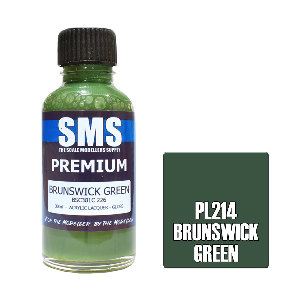Air Brush Paint 30Ml Premium Brunswick Green Acrylic Lacquer Scale Modellers Supply