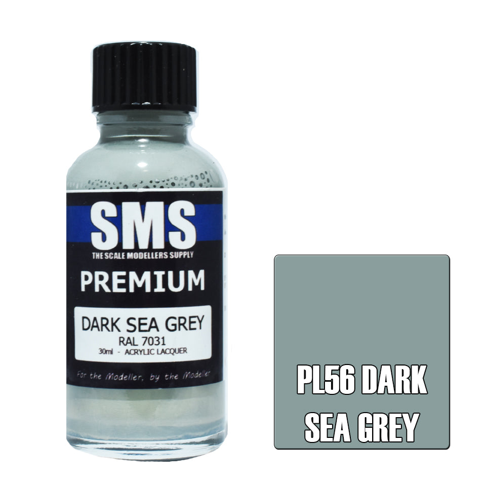 Air Brush Paint 30Ml Premium Dark Sea Grey Acrylic Lacquer Scale Modellers Supply