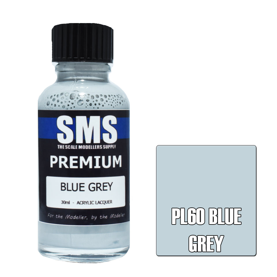 Air Brush Paint 30Ml Premium Blue Grey Acrylic Lacquer Scale Modellers Supply