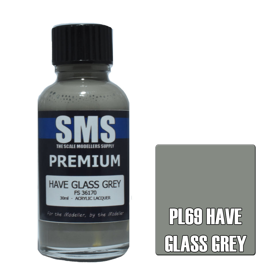 Air Brush Paint 30Ml Premium Have Glass Grey Acrylic Lacquer Scale Modellers Supply