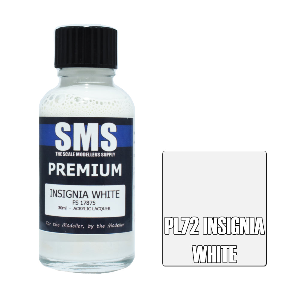 Air Brush Paint 30Ml Premium Insignia White Acrylic Lacquer Scale Modellers Supply