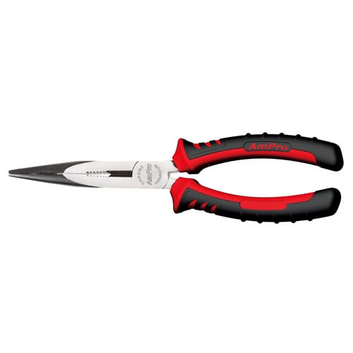 Ampro Long Nose Plier 200Mm (Cushion Grip)