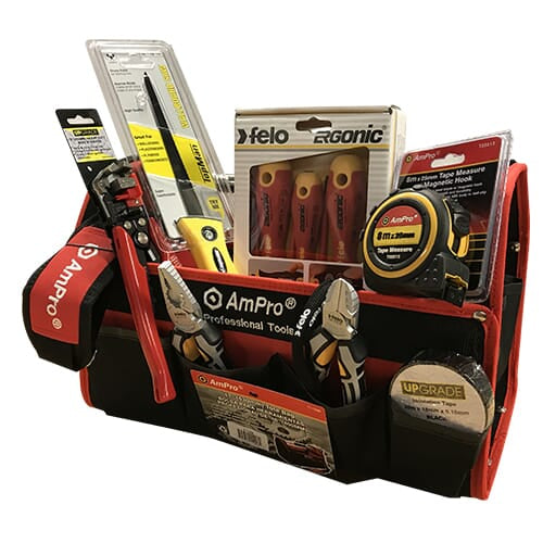 Felo Professional Electricians Tool Kit W/ Tote Bag 15Pce