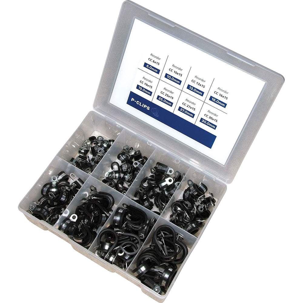 Kale 160Pc Cable Clamp/P-Clip Assortment 15Mm W3