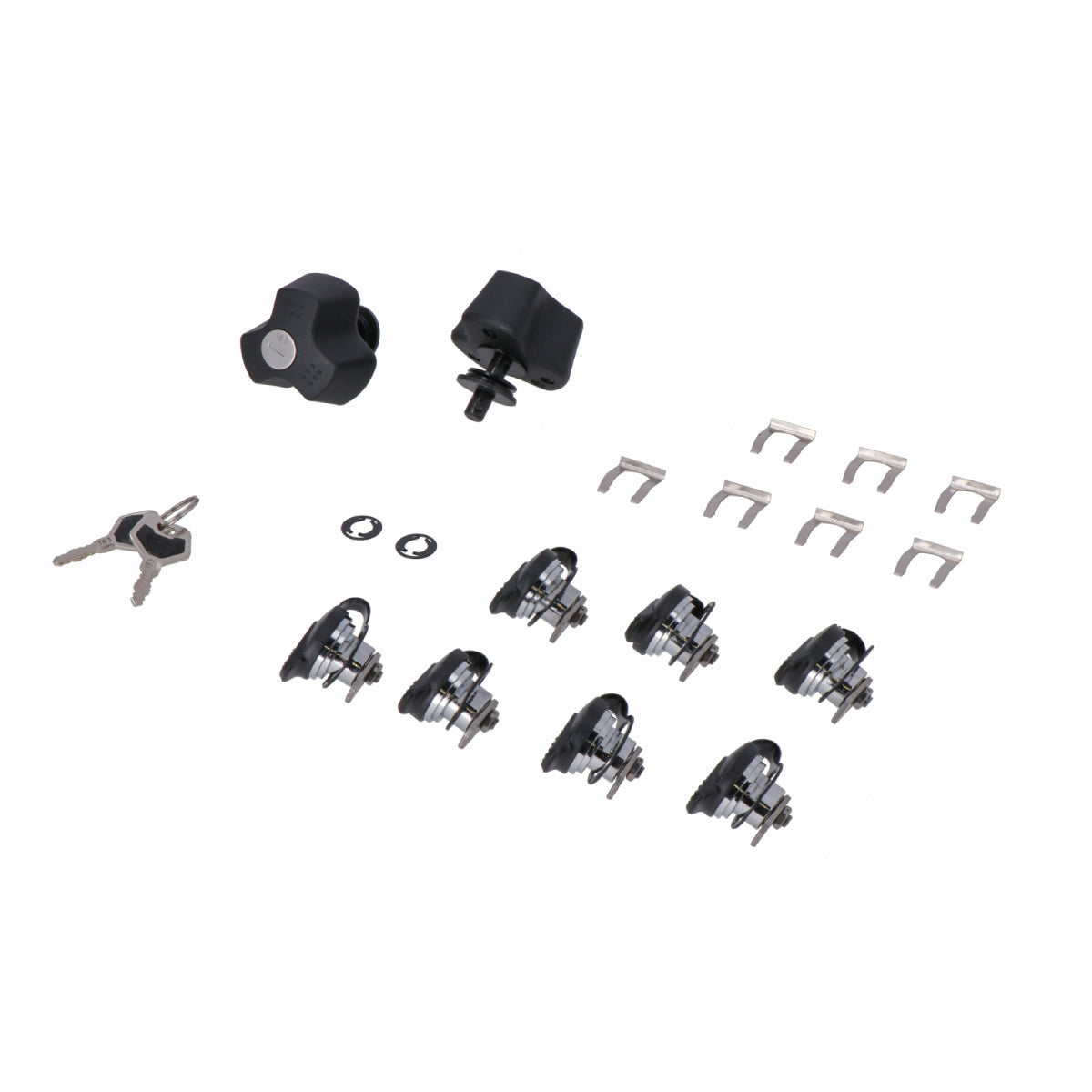 Anti-Theft Protection For Sw Motech Pro Side Carrier. Quick-Lock Function. 9 Matching Locks, 2 Keys.