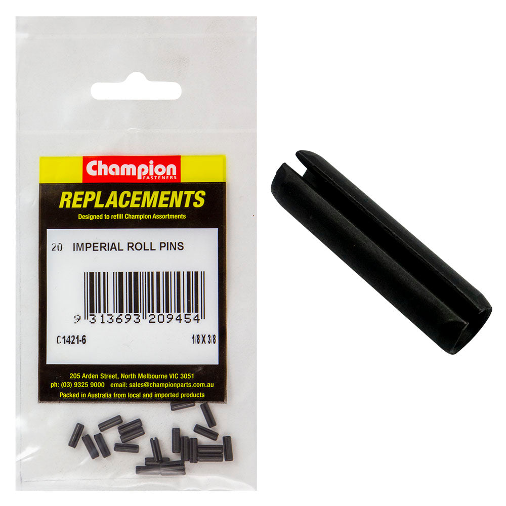 Champion 1/8In X 3/8In Roll Pin -20Pk