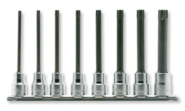 Koken Rs3025-100 Torx Bit Socket Set On Rail 8Pc 3/8"Dr T20-T55