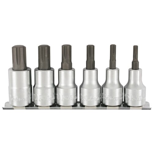 Koken Rs4027/6 Ribe Cv Bit Socket Set 1/2"Dr 6Pc 5-14Mm