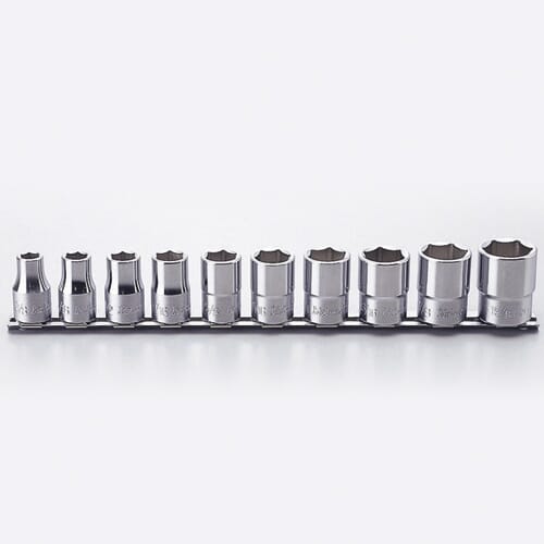 Koken Rs4400A Socket Set On Rail 6Pt 10Pc 1/2 Dr 3/8-15/16"