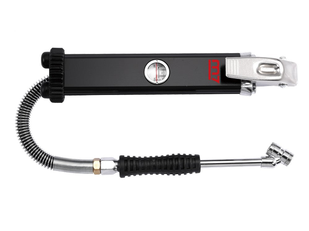 M7 Inflator Gauge With Windows Dial & Dual Foot Chuck 1/4"