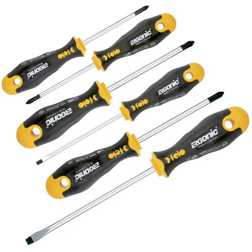 Felo 400 Series Ergonic Screwdriver Set 6Pc