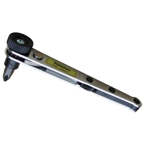 Topman 3457-000 Offset Ratchet Screwdriver #2 Phillips / 6Mm Flat Bit