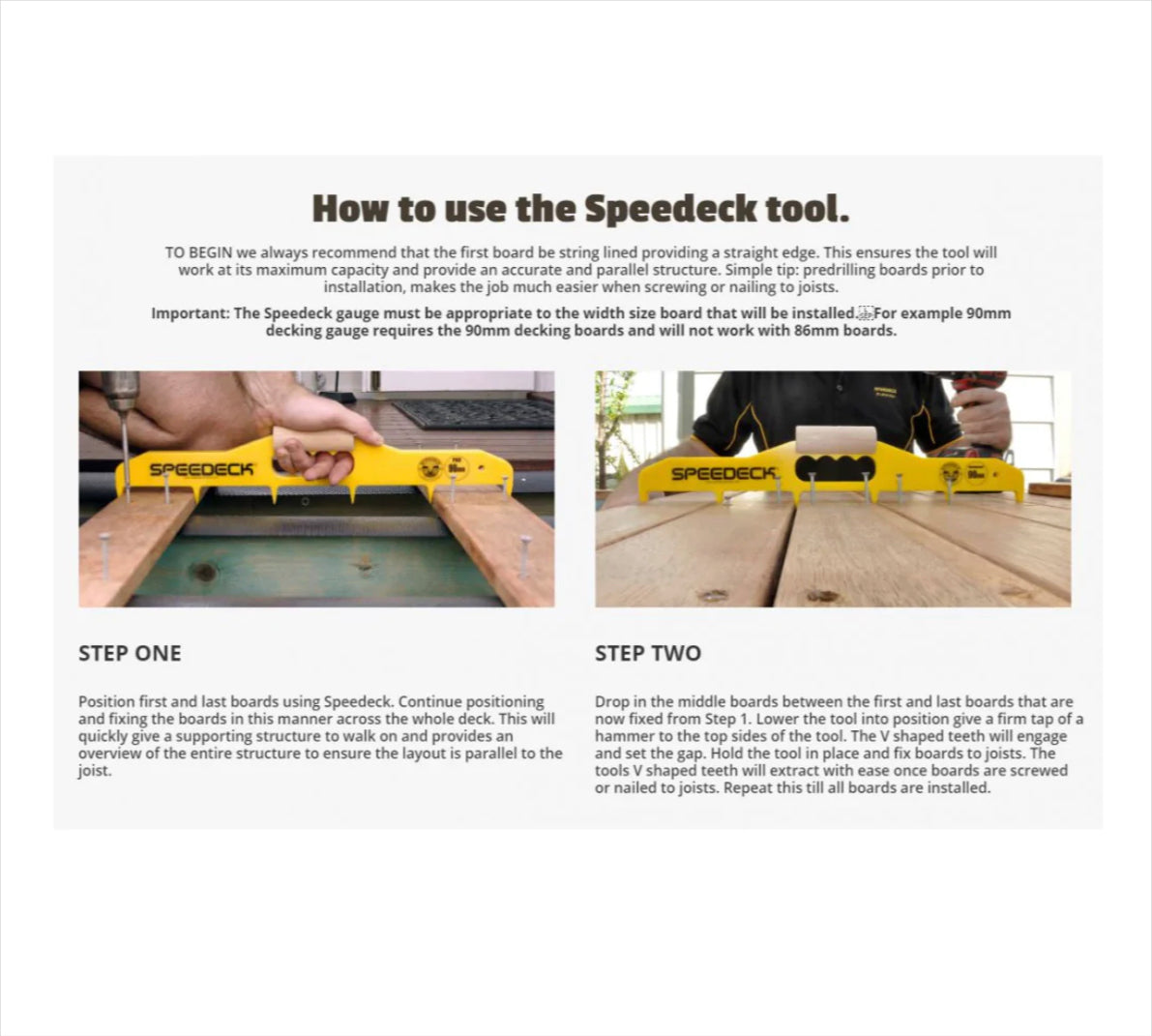 Speedeck - 2 Tool Bundle 140Mm