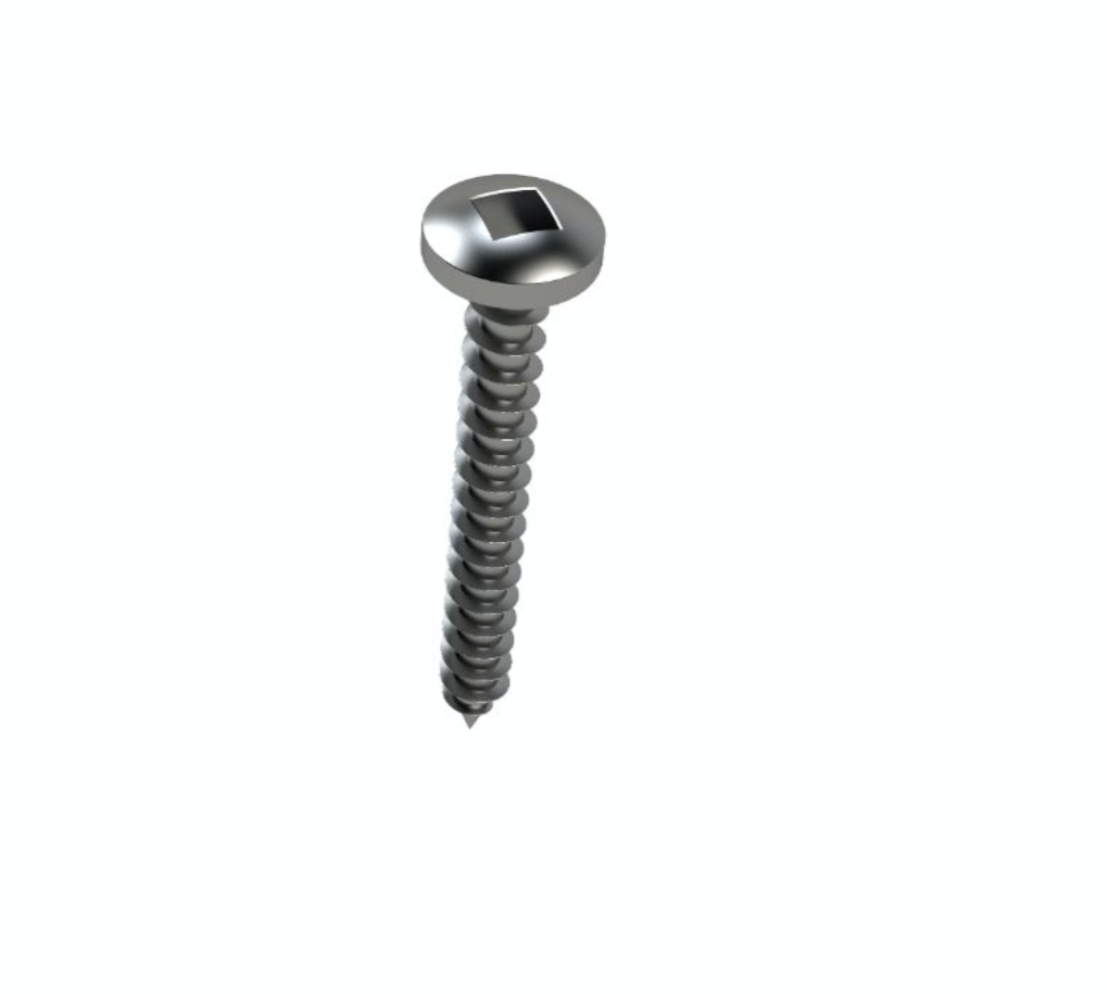 Self Tapping Screw 10G X 38Mm Pan Head Square Drive T304 Stainless Steel Spqt4051502
