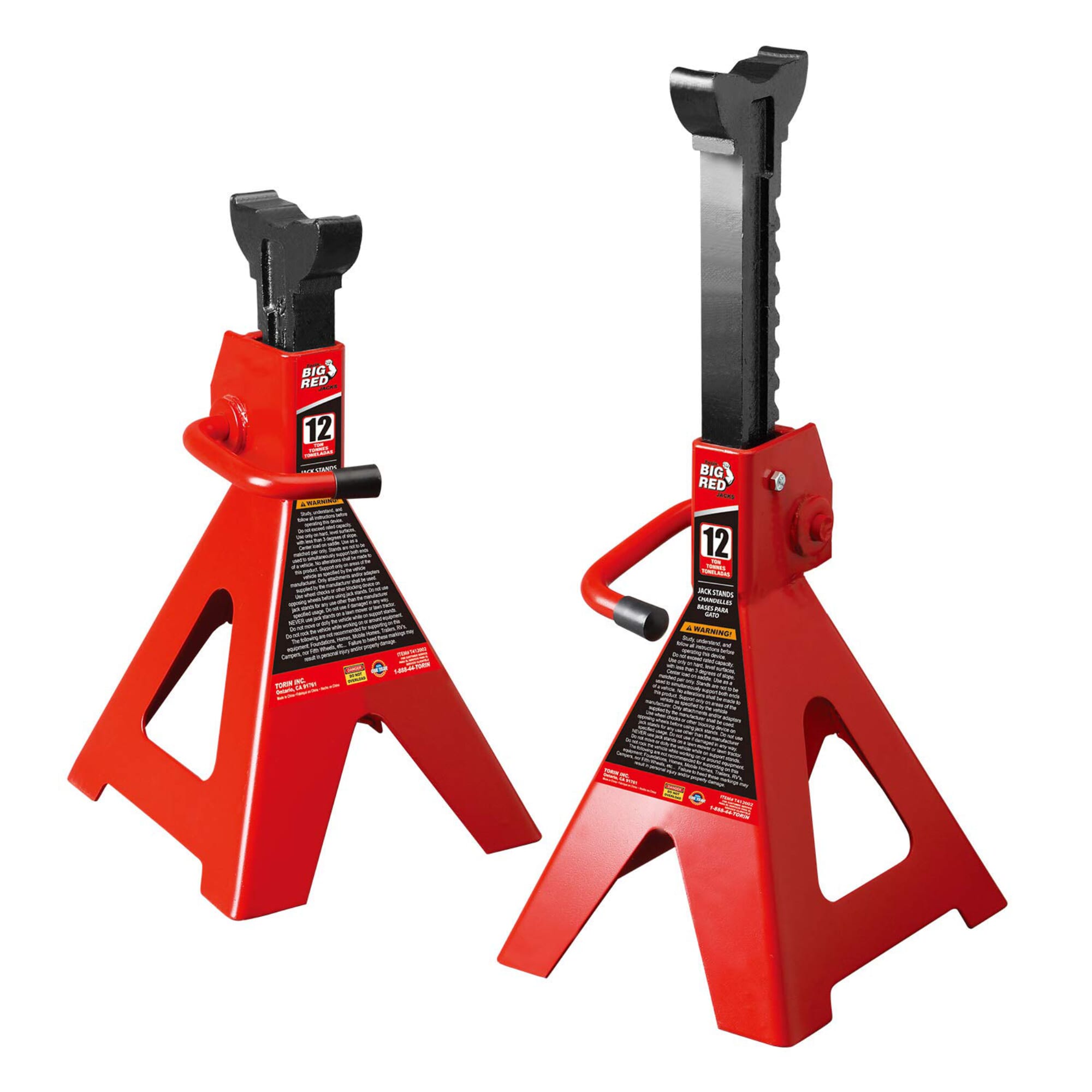 Torin - Big Red T412002 Axle Stand (1Pr) 12 Ton