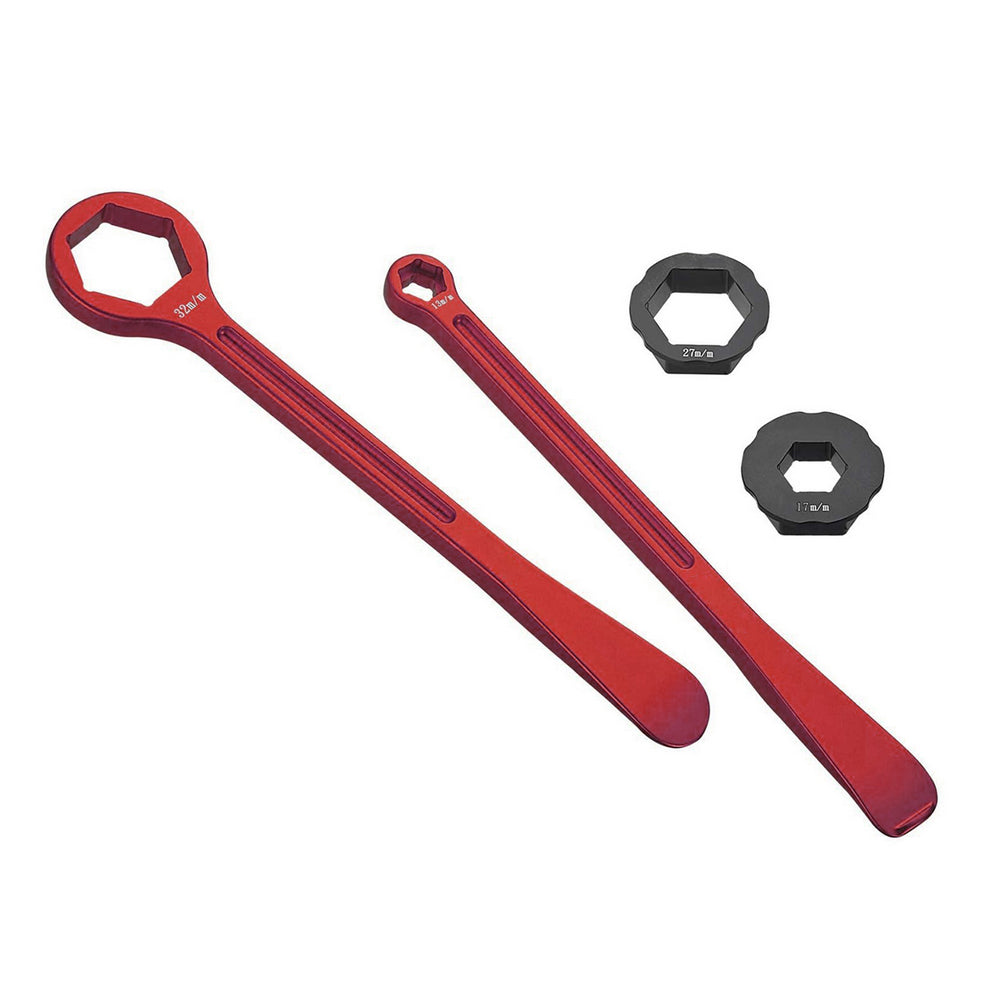 Combo Axle Tire Wrench Lever Set Euro Kit 32Mm 27Mm 17Mm Axles 10Mm 13Mm Axle Adjust & Rim Lock Nut