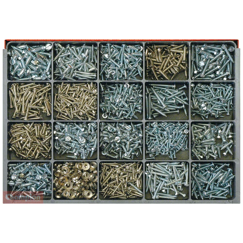 Champion Master Kit 1680Pc Comb Self Tapping Screw Asst