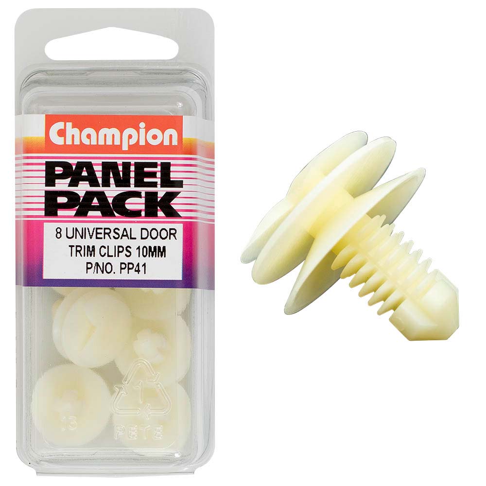 Champion Universal Door Trim Bush White 10Mm -8Pk