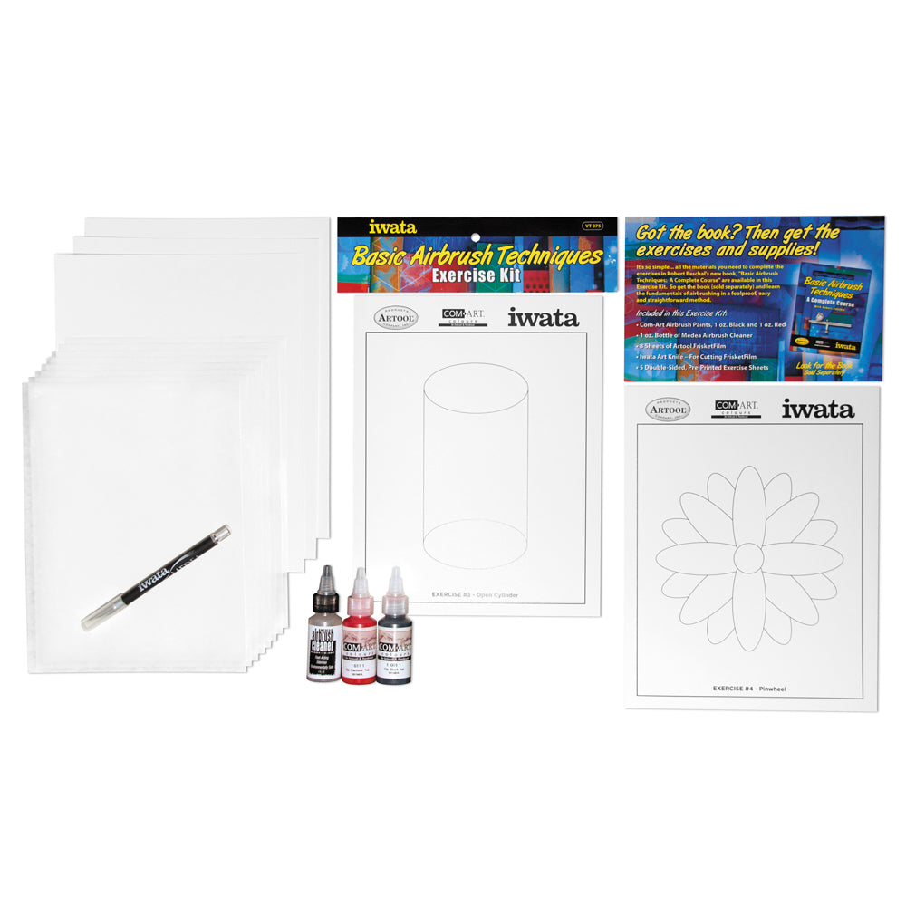 Iwata Airbrush Basic Exercises Kit By Robert Paschal