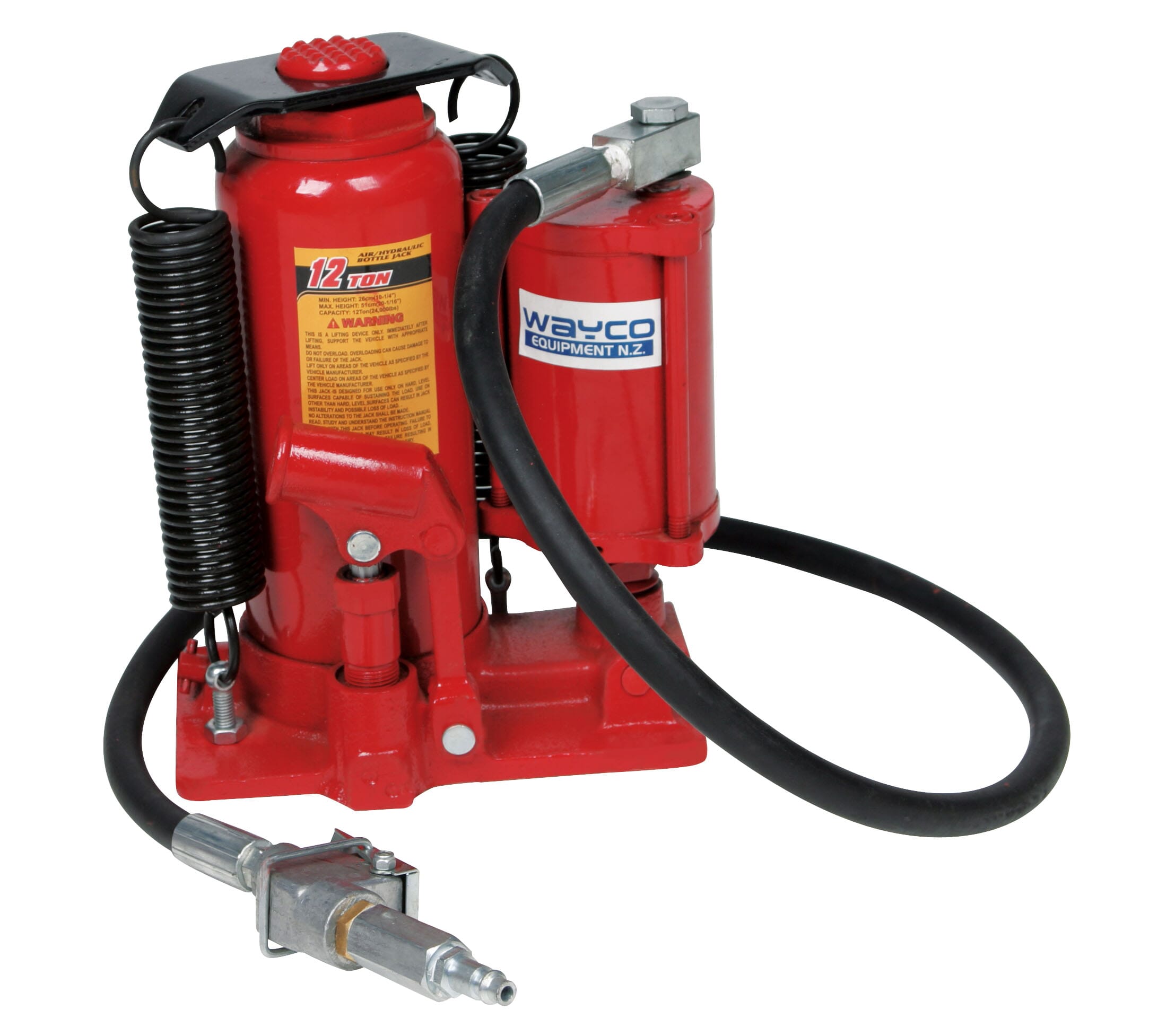 Wayco Air / Hydraulic Bottle Jack 12.0 Ton X 260Mm Min Height