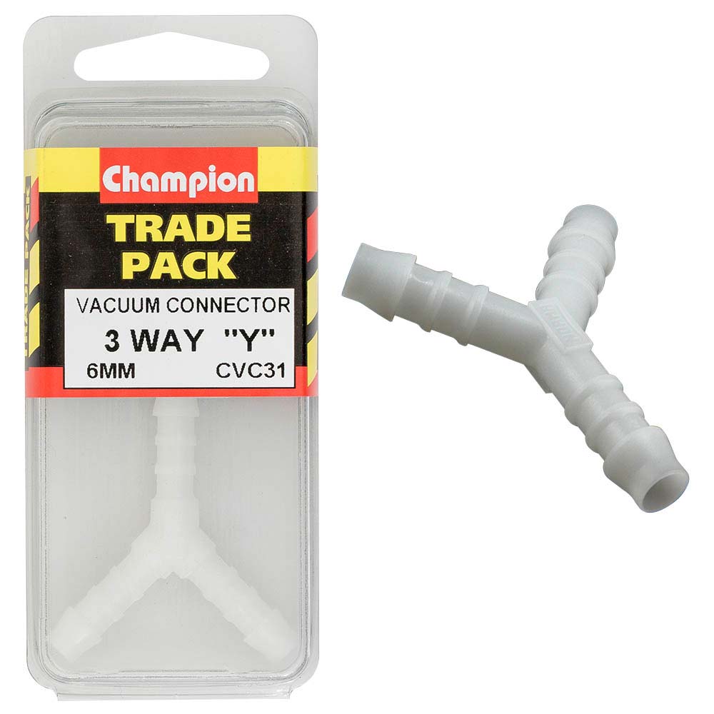 Champion Vacuum Hose - 3 Way Y Piece 6Mm