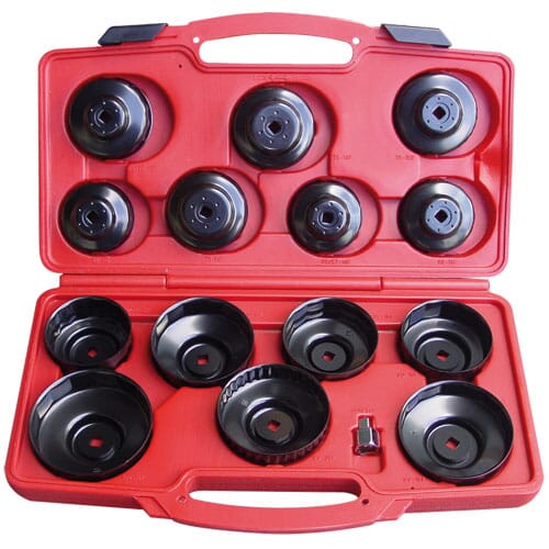 Ampro Oil Filter Wrench Set Cup Type 14Pc