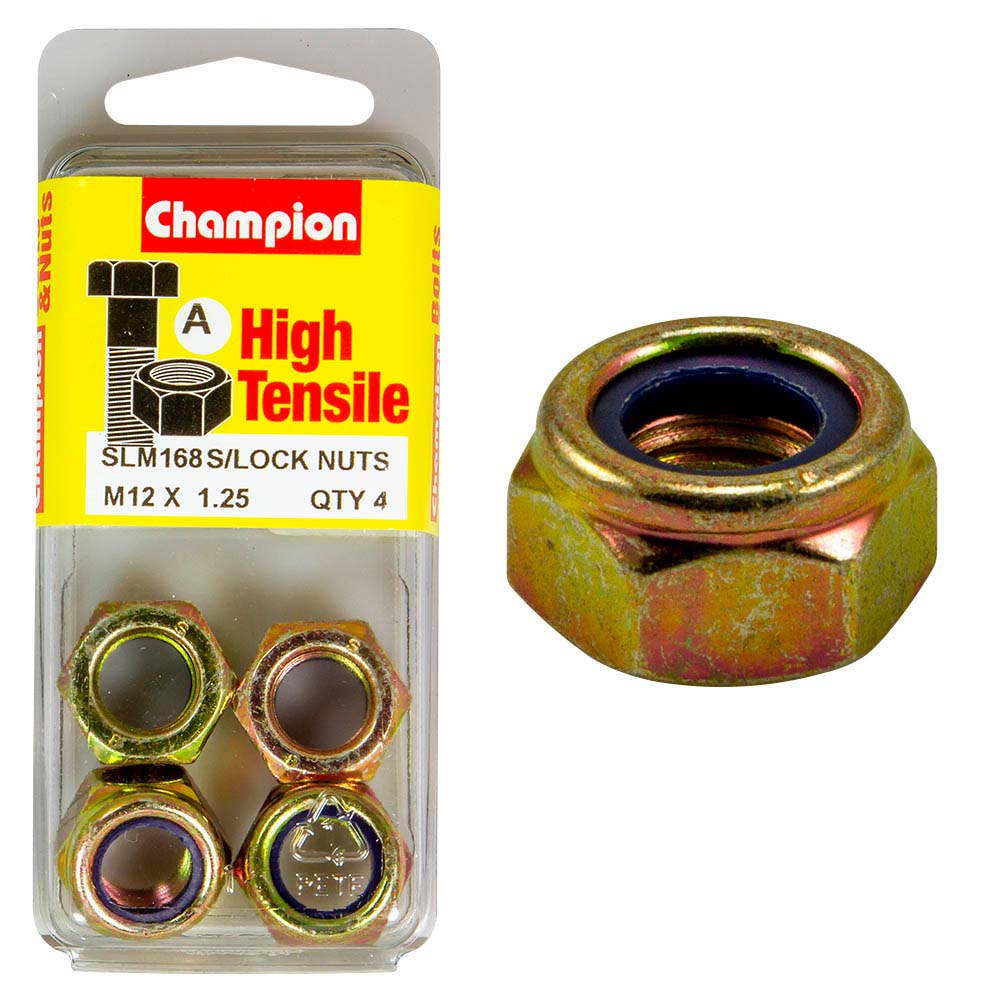 Champion Nyloc Nut M12 X 1.25 (A) - Gr8.8