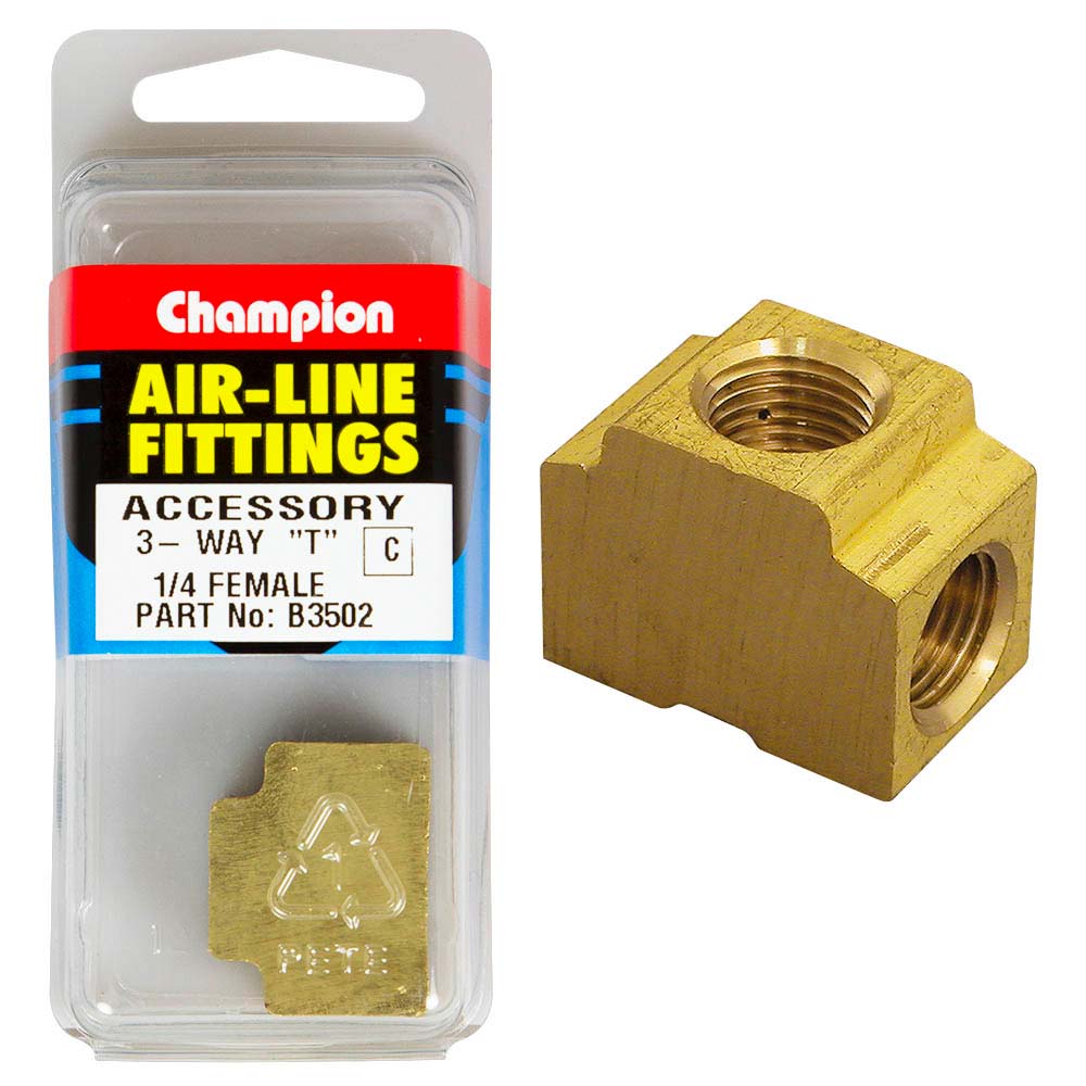 Champion 1/4In - 3 Way T Female Universal (1)