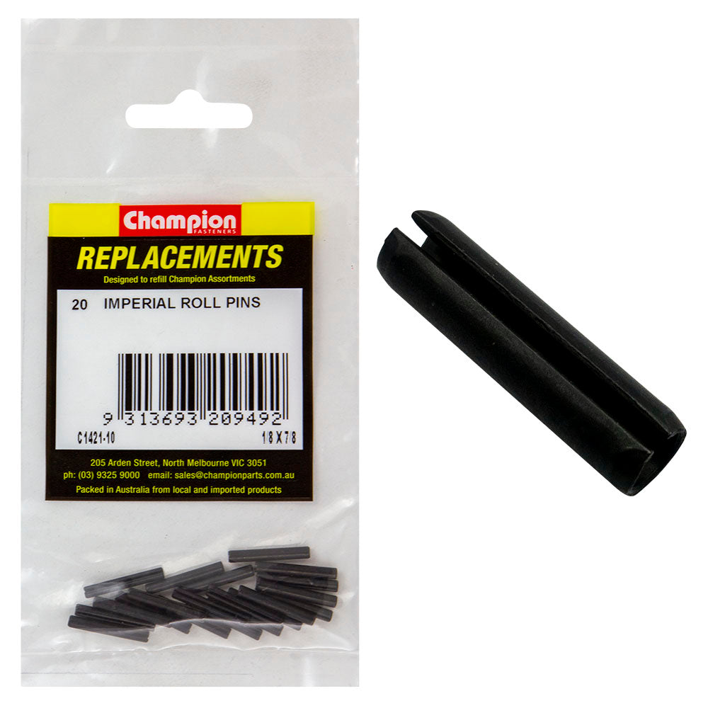 Champion 1/8In X 7/8In Roll Pin -20Pk