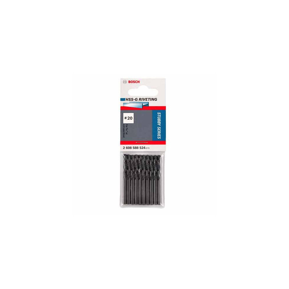 Bosch Twist Drill, Stubby - #20 X 55 Mm (10)