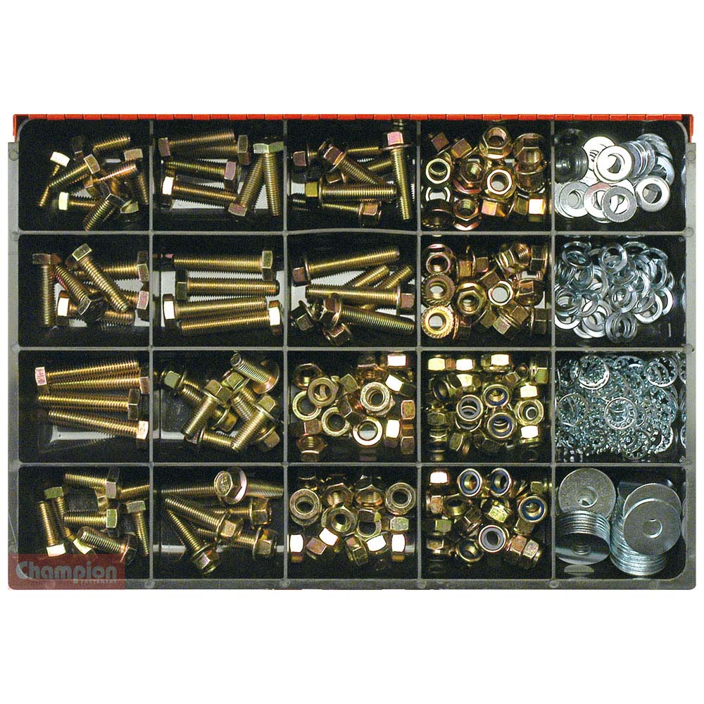 Champion Master Kit 401Pc 10Mm Bolt & Nut Asst Gr8.8