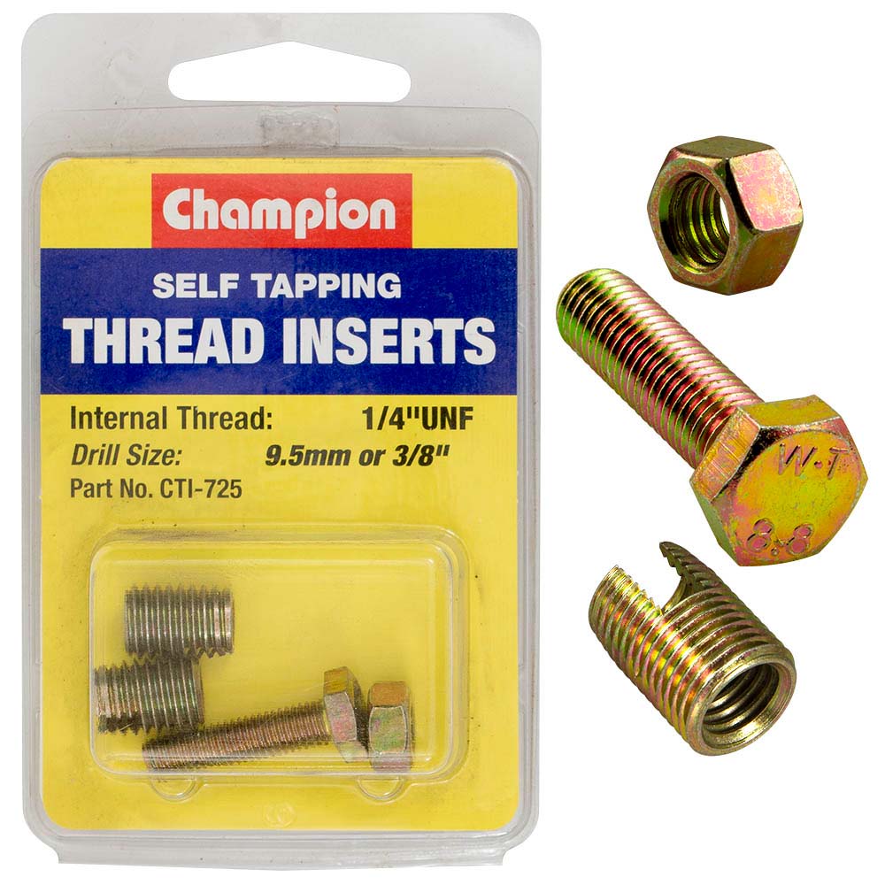 Champion S/Tapp. Thread Insert - 1/4In Unf -2Pk