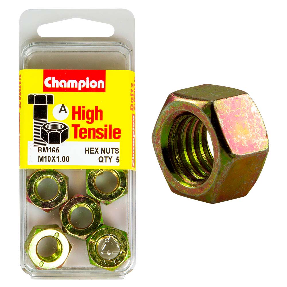 Champion M10 X 1.00 Hex Nut (A) - Gr8.8