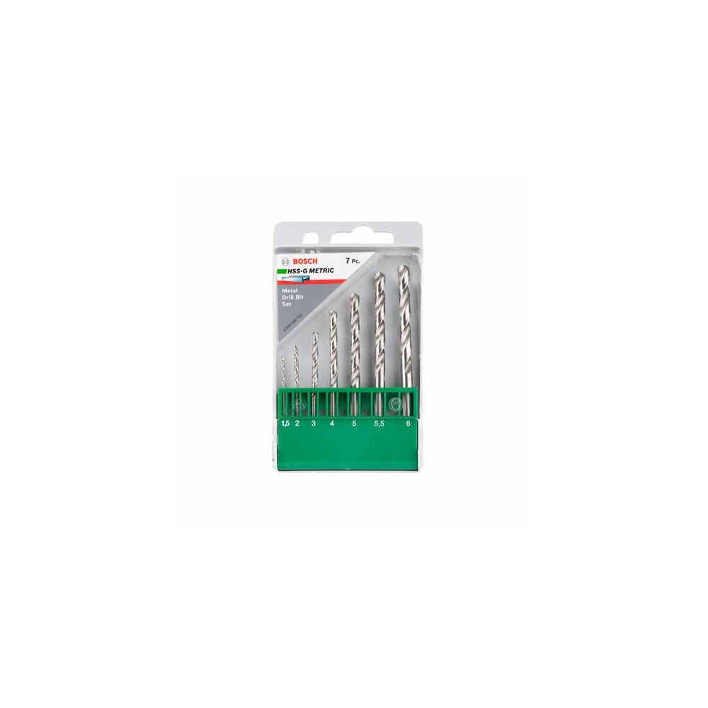 Bosch Twist Drill Set, Hss-G - 7 Pc. (Met)
