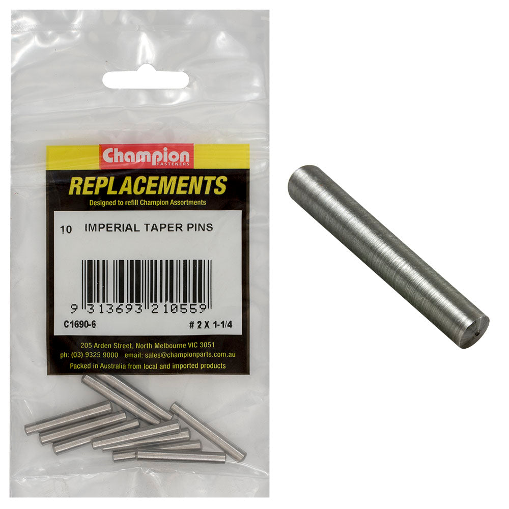 Champion #2 X 1-1/4In Taper Pin -10Pk