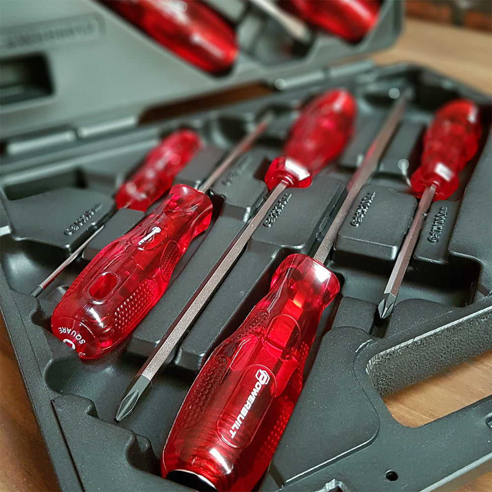 Powerbuilt 10pc ‘Go-Through’ Screwdriver Set