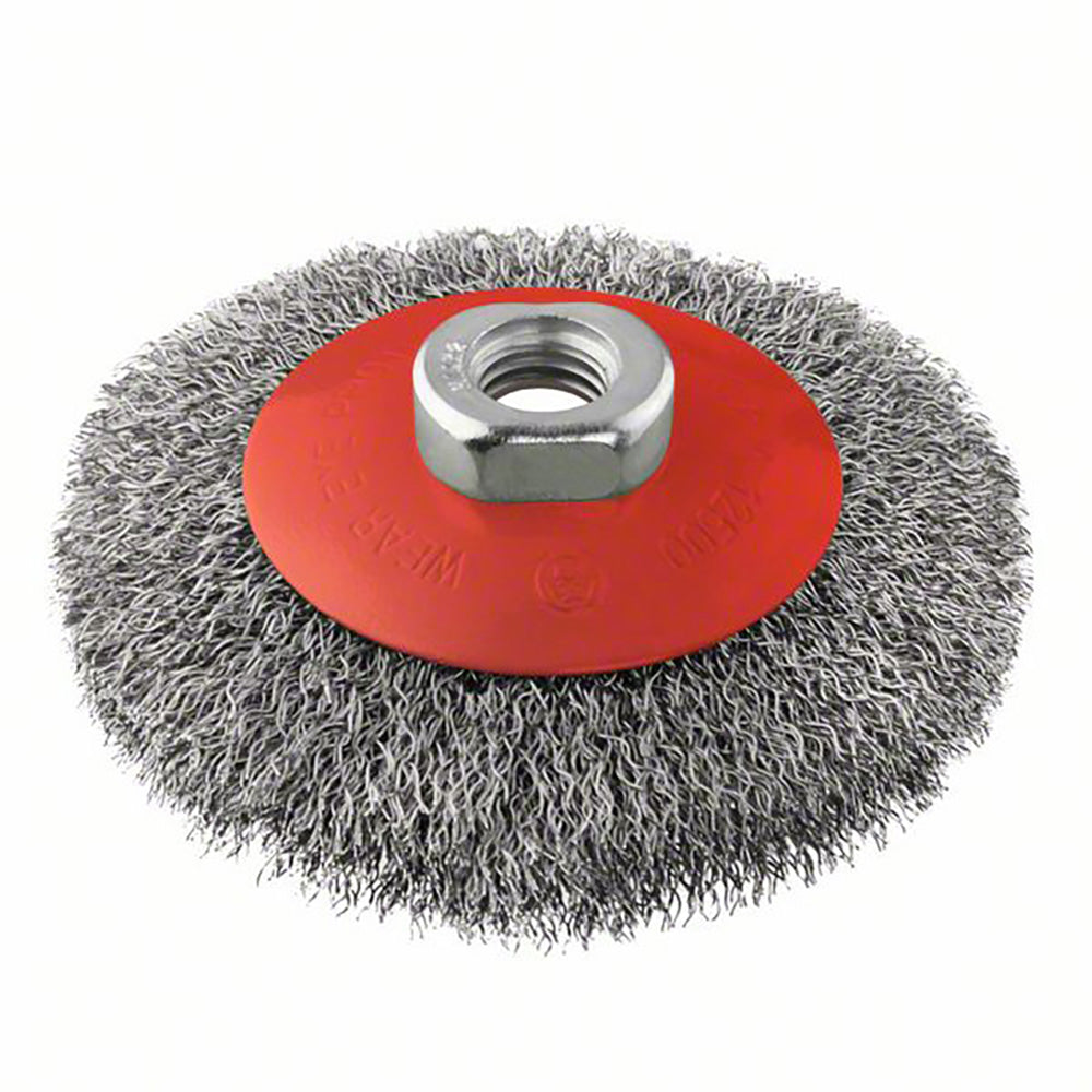 Bosch Wire Tapered Brush, Clean For Metalø 100 Mm X 0.3 Mm, M14