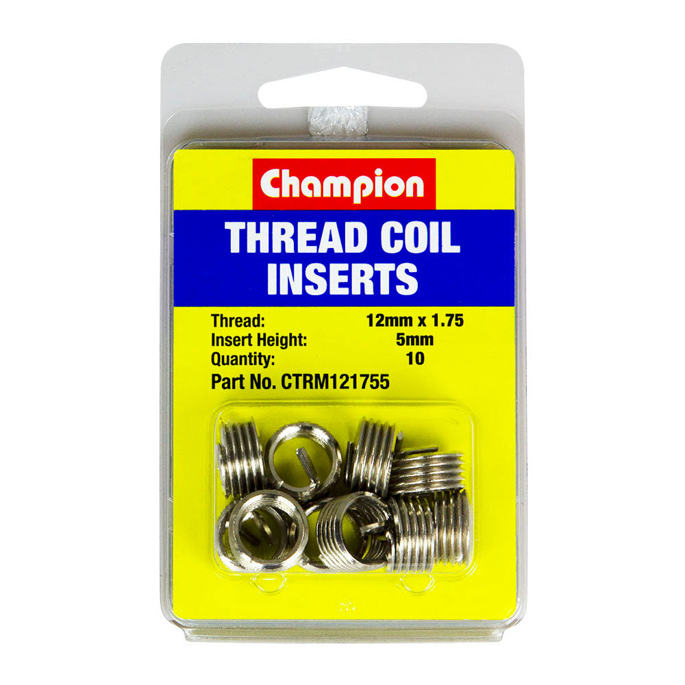 Champion M12 X 1.75 X 5Mm Thread Insert Refills -10Pk