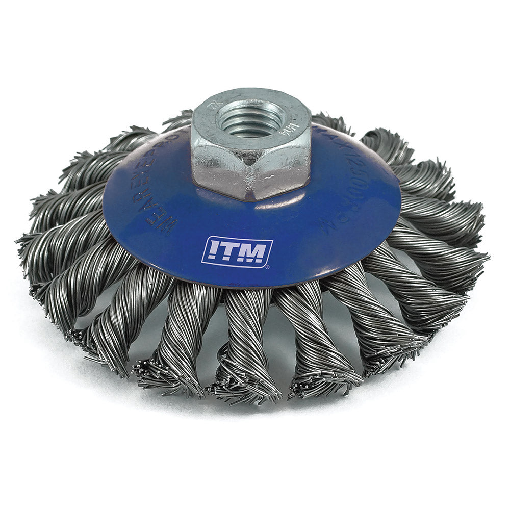 Itm Twist Knot Bevel Brush Steel 100Mm