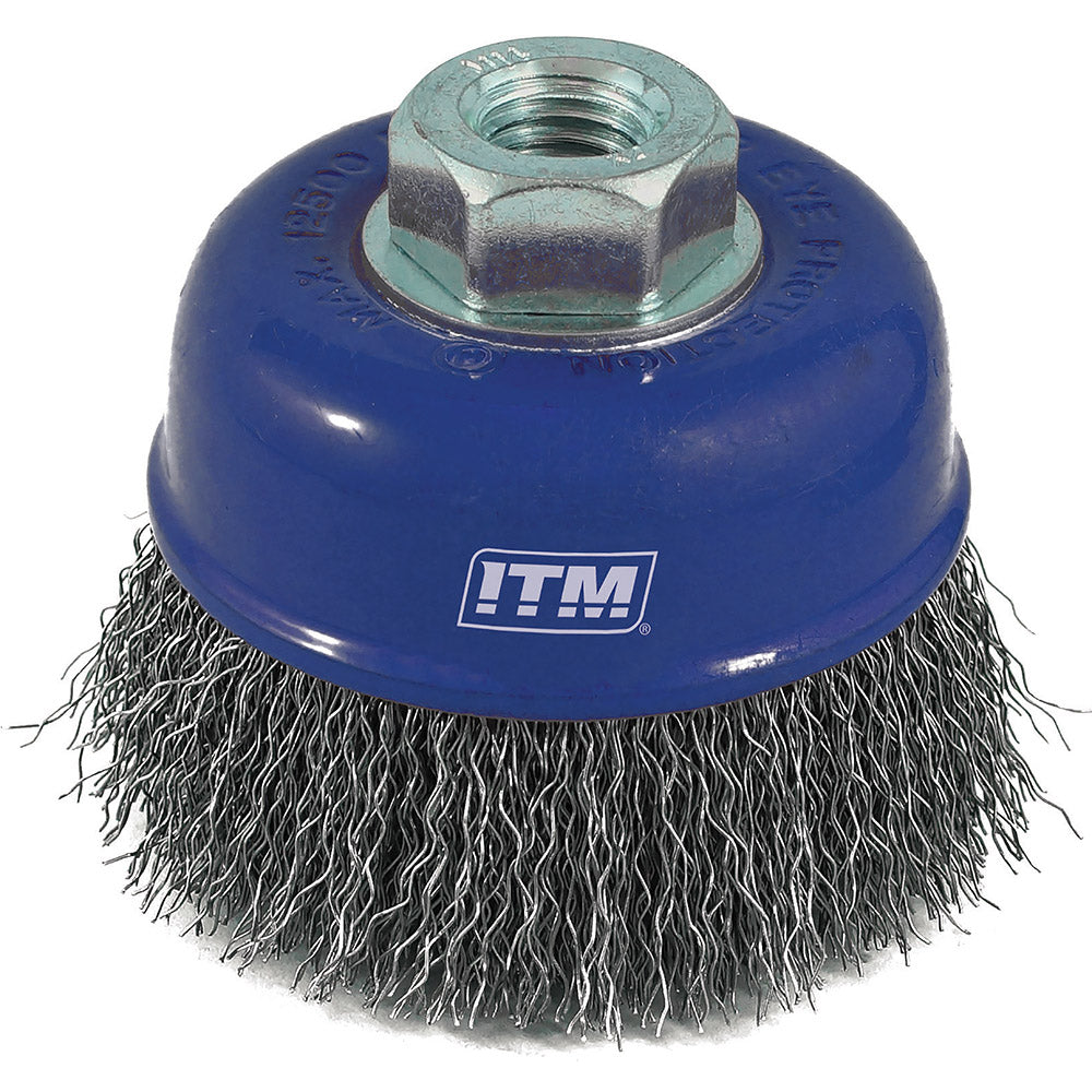 Itm Crimp Wire Cup Brush Steel 75Mm