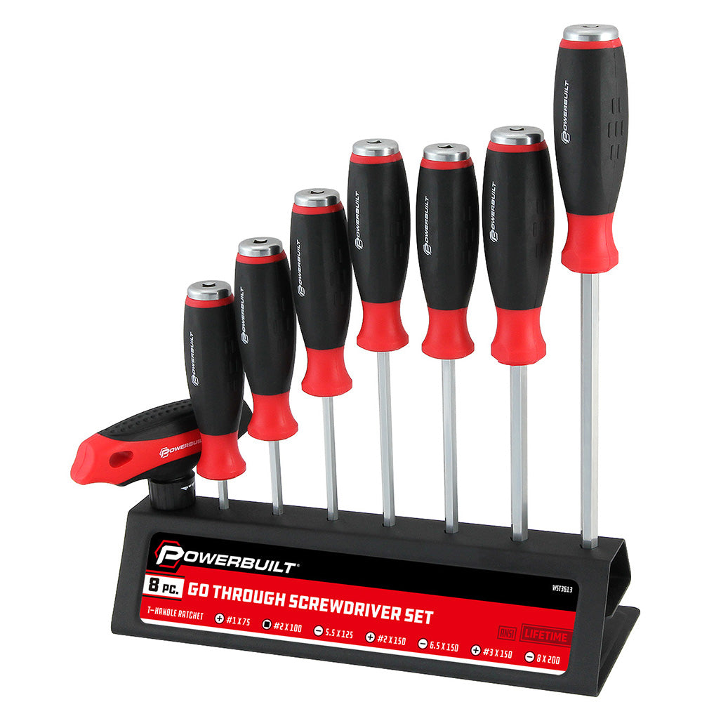 8Pc ‘Go-Through’ Screwdriver Set