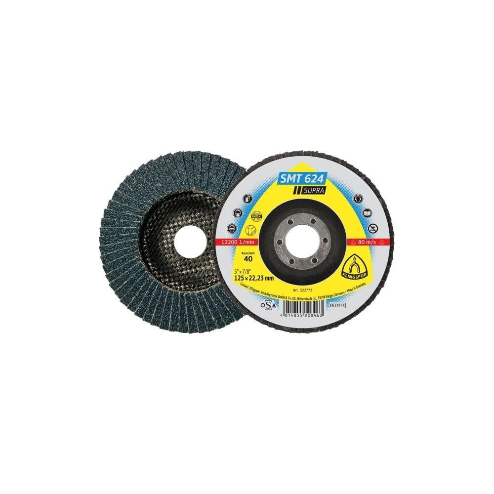 Klingspor Smt624 Zirconia Flap Disc - 180Mm, 60G (10Pk)