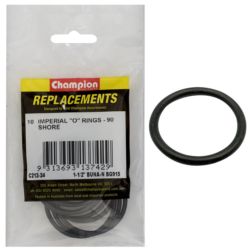 Champion 1-1/2In(Tube Ref)X1.720(I.D)X.118(Sec.) O-Ring-10Pk