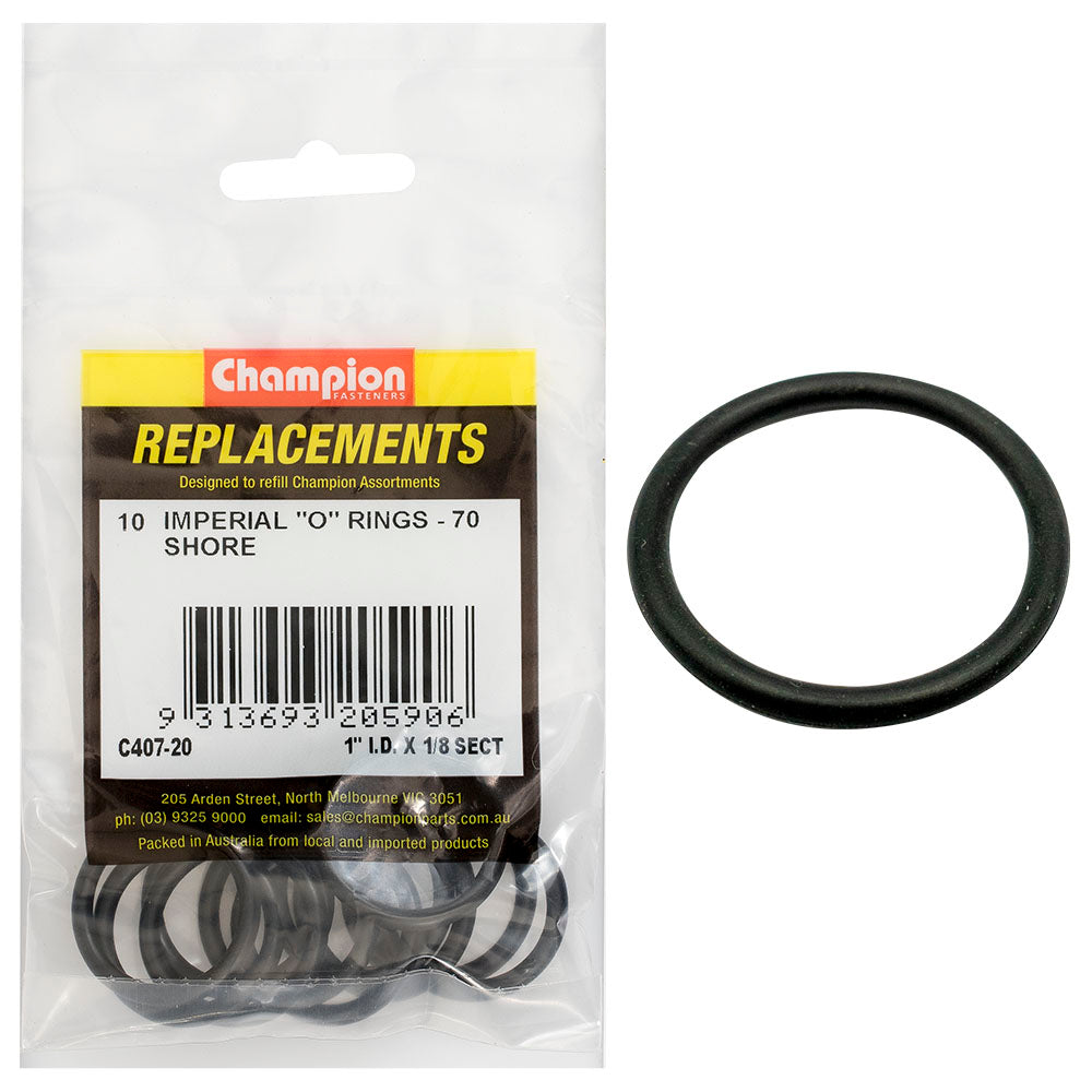 Champion 1In (I.D.) X 1/8In Imperial O-Ring -10Pk