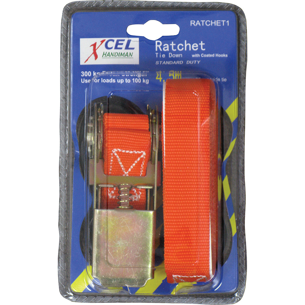 Xcel 4.5M Ratchet Tie Down 1Pc